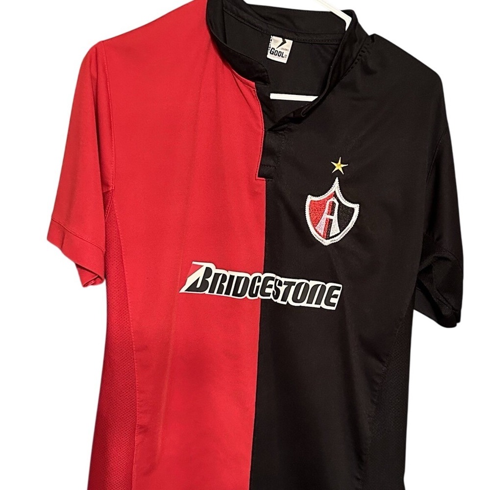 Atlas FC Soccer Jersey Gool Juvenil Red Black Bridgestone Sponsor Mens Small